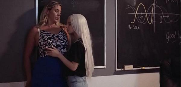  Teen blonde licks her teachers wet pussy